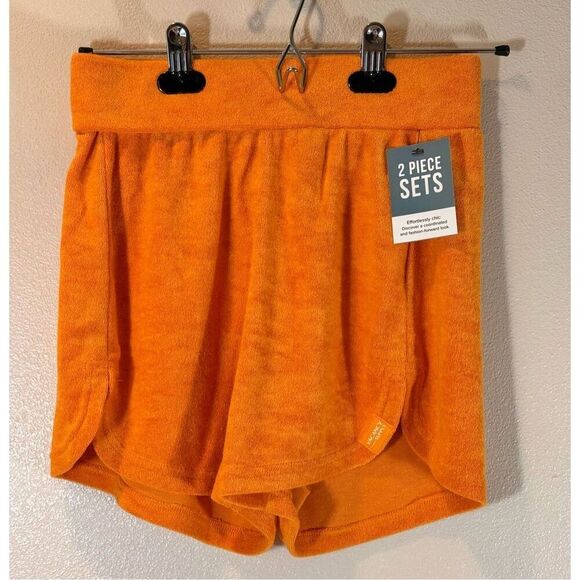 NWT Vacancy Beach Resort Tangerine Holiday Terry Shirt and Short Set Women’s 4 - Picture 10 of 16